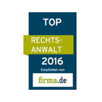 Top Rechtsanwalt 2016 - firma.de